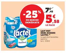 Maximarché LACTEL Lait uht demi-ecreme offre