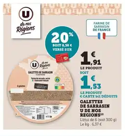 Maximarché Galettes de sarrasin u de nos regions offre