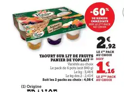 Maximarché PANIER DE YOPLAIT Yaourt sur lit d fruits offre