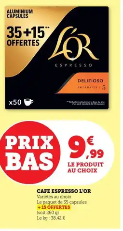 Maximarché L'OR Cafe espresso offre