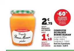 Maximarché BONNE MAMAN Compotes de peches offre