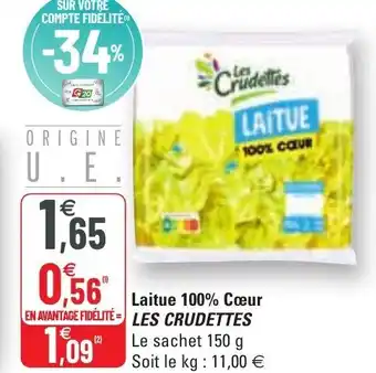 G20 Laitue 100% cœur offre