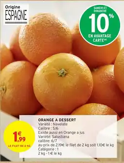 Intermarché Express Orange a dessert offre