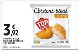 Intermarché Express TOP BUDGET Cordons bleus de dinde surgelés offre