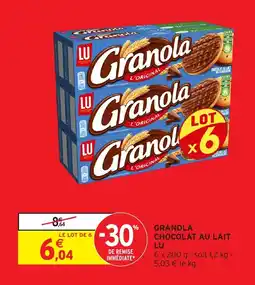 Intermarché Express LU Granola chocolat au lait offre