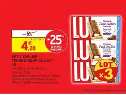 Intermarché Express LU Petit écolier tendre cœur au lait offre