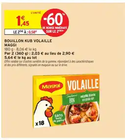 Intermarché Express MAGGI Bouillon kub volaille offre