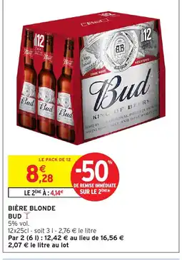 Intermarché Express BUD Bière blonde offre