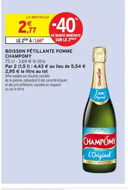 Intermarché Express CHAMPOMY Boisson pétillante pomme offre