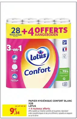 Intermarché Express LOTUS Papier hygiénique confort blanc x28 offre