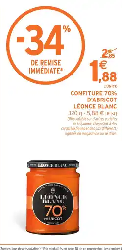Intermarché Express LÉONCE BLANC Confiture 70% d'abricot offre