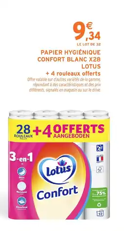 Intermarché Express LOTUS Papier hygiénique confort blanc x28 offre