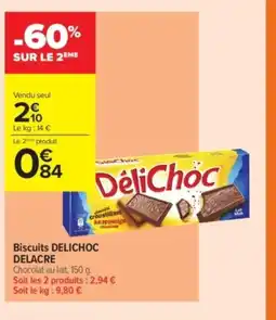 Carrefour Contact DELICHOC DELACRE Biscuits offre