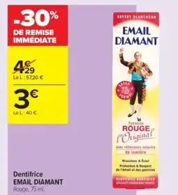 Carrefour Contact EMAIL DIAMANT Dentifrice offre