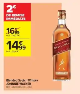 Carrefour Contact JOHNNIE WALKER Blended Scotch Whisky offre