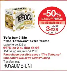 Monoprix THE TOFOO.CO Tofu fumé Bio extra ferme offre