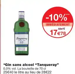Monoprix TANQUERAY Gin sans alcool offre