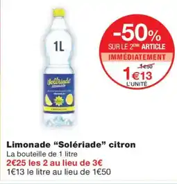 Monoprix SOLÉRIAD Limonad citron offre