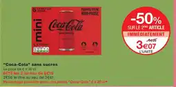 Monoprix COCA-COLA sans sucres offre
