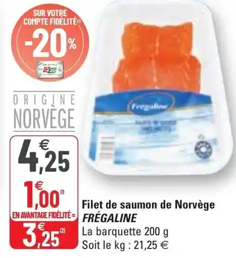 G20 Filet de saumon de Norvège offre