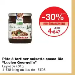Monoprix LUCIEN GEORGELIN Pâte à tartiner noisette cacao Bio offre