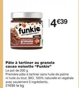 Monoprix FUNKIE Pâte à tartiner au granola cacao noisette "Funkie" offre