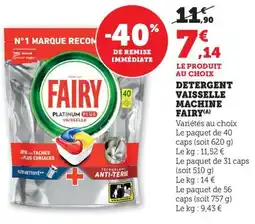 Bi1 Detergent vaisselle machine fairy offre
