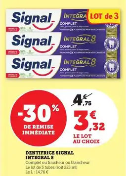 Bi1 Dentifrice signal integral 8 offre