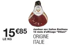 Monoprix VILLANI Jambon sec italien Emiliano 12 mois d'affinage offre