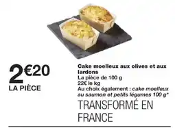 Monoprix Cake moelleux aux olives et aux lardons offre