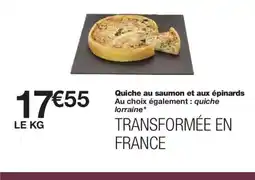 Monoprix Quiche au saumon et aux épinards offre
