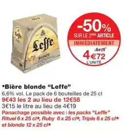 Monoprix LEFFE Bière blonde offre