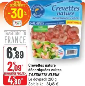 Crevettes nature décortiquées cuites