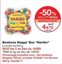 Monoprix HARIBO Bonbons Happy' Box offre