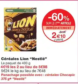 Monoprix NESTLÉ Céréales Lion offre