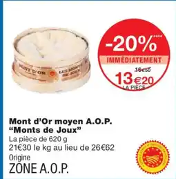 Monoprix MONTRE DE JOUX Mont d'Or moyen A.O.P. offre