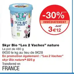 Monoprix LES 2 VACHES Skyr Bio nature offre