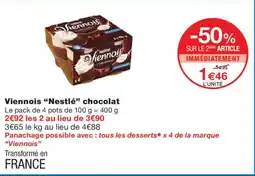 Monoprix NESTLÉ Viennois chocolat offre