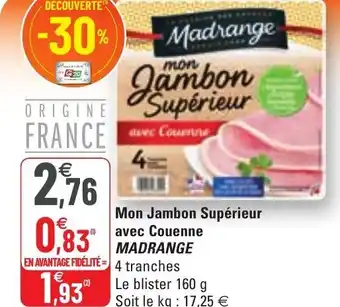 G20 Mon jambon Supérieur avec counne offre