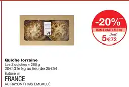 Monoprix Quiche lorraine offre