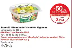 Monoprix BONDUELLE Taboulé riche en légumes offre