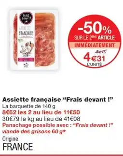 Monoprix FRAIS DEVANT Assiette française offre