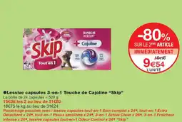 Monoprix SKIP Lessive capsules 3-en-1 Touche de Cajoline offre