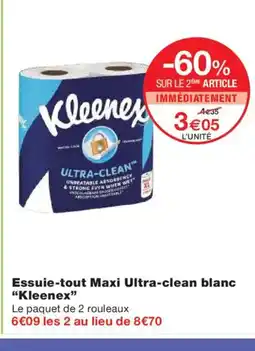 Monoprix KLEENEX Essuie-tout Maxi Ultra-clean blanc offre