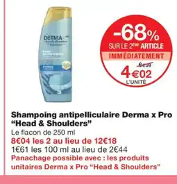 Monoprix HEAD & SHOULDERS Shampoing antipelliculaire Derma x Pro offre