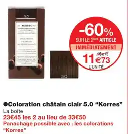 Monoprix KORRES Coloration châtain clair 5.0 offre