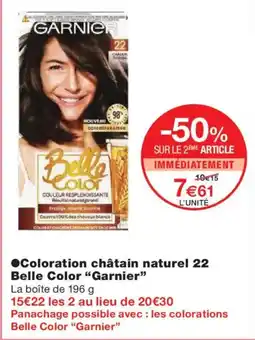 Monoprix GARNIER Coloration châtain naturel Belle Color offre