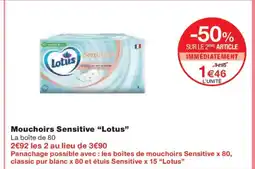 Monoprix LOTUS Mouchoirs Sensitive offre