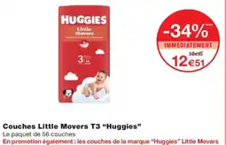 Monoprix HUGGIES Couches Little Movers T3 offre