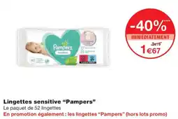 Monoprix PAMPERS Lingettes sensitive offre
